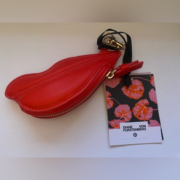 DVF Diane Von Furstenberg DVF x target Red Lip coin pouch - Picture 1 of 6